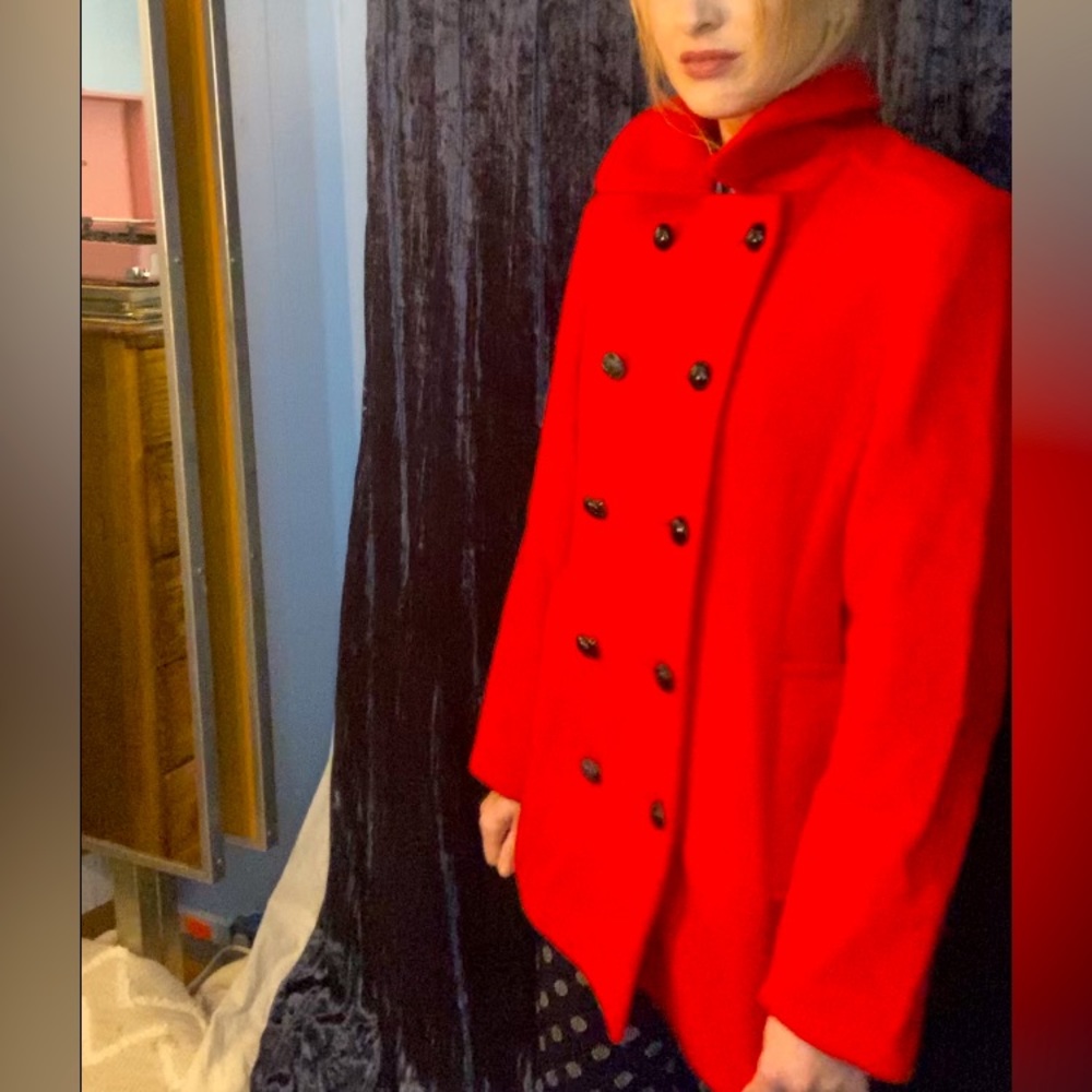 Vintage Mackintosh Red Wool Peacoat Made in USA